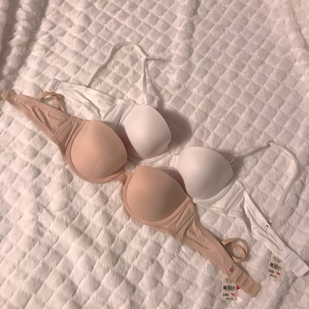 2 PINK Victoria’s Secret NWT Demi bras 34B